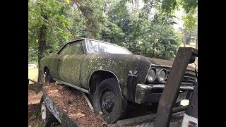 LONG LOST STREET RACING LEGEND 1967 CHEVELLE SS396 FOUND PARKED ON A CAR HAULER IN A SALVAGE YARD [upl. by Cromwell896]