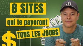 8 Sites Web pour gagner de largent tous les jours 💻💵 [upl. by Imoyik845]