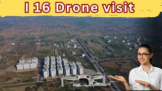 I 16 Drone view  I16 Developments Updates  Last CDA Sector  PHA flats  I 16 plots for sale [upl. by Olimpia]