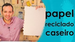 COMO FAZER PAPEL RECICLADO em casa EXPERIMENTOS de QUÍMICA [upl. by Araiek]