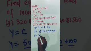 shorts equilibrium level of income mathematical economics ugcneteconomics maths economics [upl. by Maegan]