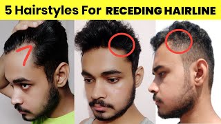 5 Best Hairstyles For Receding Hairline And Big Forehead  Transformation Receding Hairline 🔥 [upl. by Nhguavoj]