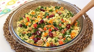 Couscous Salad Recipe High Protein amp Healthy [upl. by Woodring]