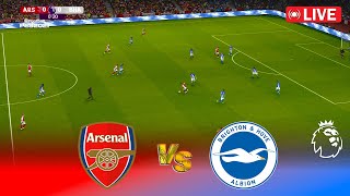 🔴 LIVE  Arsenal vs Brighton  English Premier League 2425  Full Match  PES 21 Game Simulation [upl. by Htebasil881]