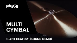 PAISTE Giant Beat Multi 22quot played by Noah Fürbringer SOUND DEMO [upl. by Ihsakat]