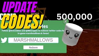 NEW UPDATE MARSHMALLOWS CODES Backpacking ⛺🐻 ROBLOX [upl. by Woolley]