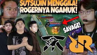 SUTSUJIN SAVAGE NGAMUK BANTAI ONIC PAKE ROGER  RRQ VS ONIC MATCH 1  MPL S14 [upl. by Lachish361]