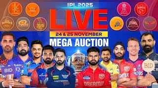 LIVE IPL Mega Auction 2025 Today Live Updates  Latest IPL Auction News amp Player Bids [upl. by Gill]