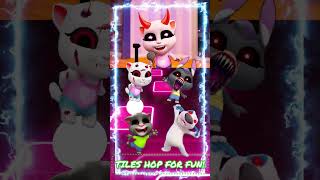 Talking Tom 🆚 Talking Angela 🆚 Talking Tom Exe 🆚 Talking Angela Exe ▶️ Coffin Dance  Tiles Hop [upl. by Falo803]