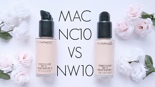 Review MAC Studio Fix Fluid NC10 VS NW10 [upl. by Hali]