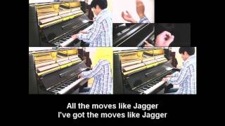 Maroon 5  Moves Like Jagger Will Ting EPIC Piano Cover Music Video w Lyrics [upl. by Shayla]