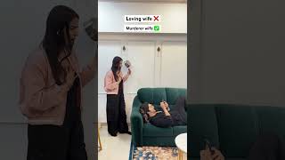 Loving wife 💀🤡 couple nazmeen viral trending youtubeshorts funny love comedy [upl. by Sillyrama]