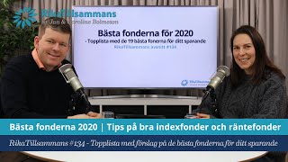 134  Bästa fonderna 2020  Topplista med de bästa indexfonderna och räntefonderna [upl. by Anairuy19]