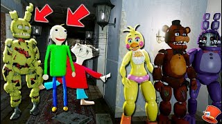 CAN THE ANIMATRONICS HIDE FROM BALDI SPRINGTRAP amp PLAYTIME GTA 5 Mods FNAF RedHatter [upl. by Harts]