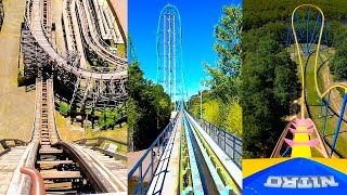 Six Flags Great Adventure Roller Coasters 10 Awesome Front Seat POVs [upl. by Annaira]