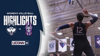 HIGHLIGHTS  UConn Volleyball Defeats UAlbany in 5 Set Thriller [upl. by Geehan430]