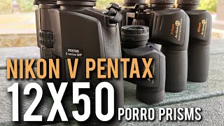 Nikon Action EX 16x50 12x50 7x35 and Pentax SP 12x50 WP [upl. by Ponce850]