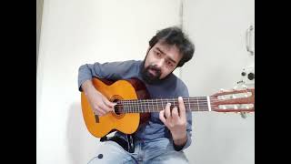 Amar Nishitho Rater Badol Dhara Rabindra Sangeet guitar instrumental [upl. by Vanzant]