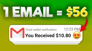 1 EMAIL  5600 USDT ✨️ Get Paid To Enter Emails 💰 Make Money Online [upl. by Adolphus]