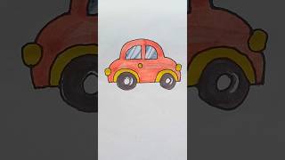 Red taxi drawing and colouring step by step easy for kids youtubeshorts car drawing [upl. by Wein]