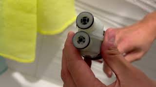 How to replace Hansgrohe shower cartridge delta cartridge [upl. by Wandie]