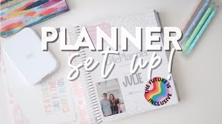 Set up my planner with me  20232024 Erin Condren Hourly Life Planner [upl. by Irec]