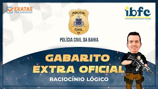 PC BA 2022  GABARITO EXTRAOFICIAL  Raciocínio Lógico  Escrivão Investigador e Delegado [upl. by Onaicilef955]