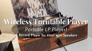 Wireless Turntable Player  Portable LP Player Record Player for Vinyl with Speakers  Udreamer [upl. by Ingelbert783]