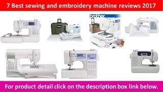 7 Best sewing and embroidery machine reviews 2020 amp 2021  Built in Designs and Lettering Fonts [upl. by Kcinimod]