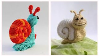 Adorable Fantastic Crochet Hand Made Knitting Amigurumi Snail Free Pattern And Ideas For Beginners [upl. by Allimrac]