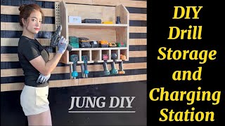 I Build Drill Storage and Charging Station  DIY Drill Charging station [upl. by Rakel]