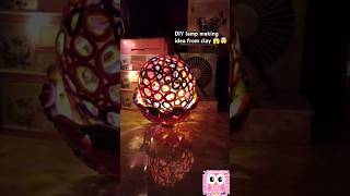 DIY lamplampshade making tutorial from clayPlease subscribe my channel for more ideasclayart [upl. by Aihseym359]