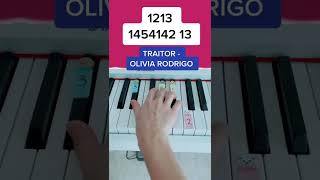 Traitor  Olivia Rodrigo Piano Tutorial easypianotutorial traitoroliviarodrigo pianobeginner [upl. by Olsen898]