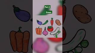 🍅Easy and Quick Drawing of Healthy Vegetables for Kids Preschool Learning 💜 Part 2 [upl. by Itraa]