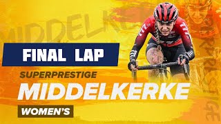 Superprestige 2023 Womens Elite – 8 – Middelkerke Final Lap [upl. by Lonnie]