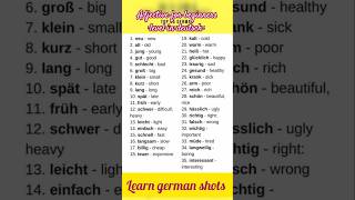 Adjective for beginner level in deutsch learn german shots learn german languagelevel goethe [upl. by Michella]