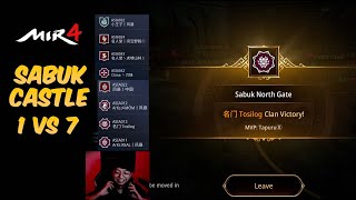 MIR4  SABUK WAR LAST 10 MINS 1 VS 7 SERVERS [upl. by Anaerdna558]