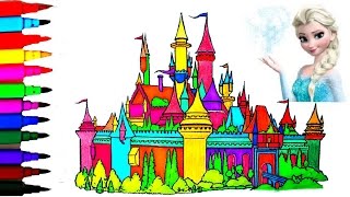 NEW Disney Frozen Coloring Book Pages Elsas Rainbow Ice Castle Kids Fun Art Kids Balloons Toys [upl. by Heyman172]