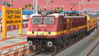 16722 Madurai  Coimbatore Intercity EXP  RAILWORK  TRAIN SIMULATOR  BUMPY RAILROAD  NTG GAMING [upl. by Neeoma]