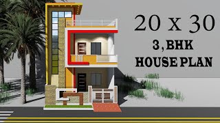 20x30 duplex house plan in 3d  20 by 30 ghar ka naksha  2030 house plan [upl. by Andrej539]