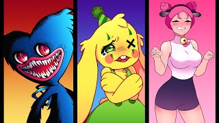 animation meme compilation shorts  Poppy Playtime  Ranbow friends  Wednesday [upl. by Homerus]