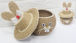 5 Jute craft ideas  Home decorating ideas handmade 7 [upl. by Gairc]