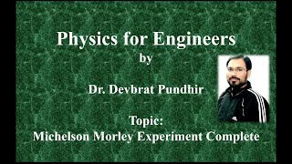 Michelson Morley Experiment Complete [upl. by Niarbo]