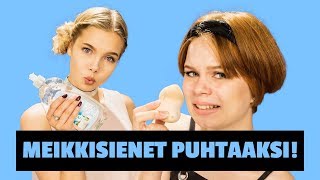 MEIKKISIENET PUHTAAKSI  Emma ja Milla testaa [upl. by Enowtna]