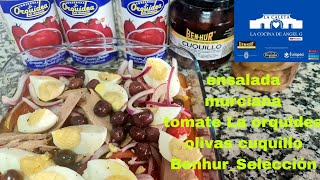 Ensalada murciana con tomate de pera LA ORQUÍDEA Y OLIVAS BENHUR [upl. by Rahsab]