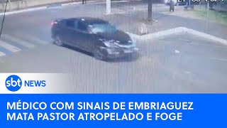 Motorista com sinais de embriaguez atropela e mata pastor em Goiás  SBTNewsnaTV 250924 [upl. by Erme]