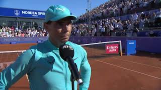 Rafael Nadal  TV Interview  Post QF  Nordea Open Båstad [upl. by Antoni]