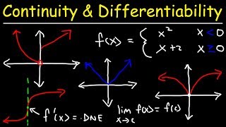 Continuity and Differentiability [upl. by Lebbie]