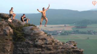 Highlining in Saxony with Landcruising [upl. by Reinaldo]