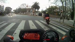 FZ1 vs R1 FZ6 amp Suzuki on street race [upl. by Nyleahcim]